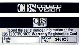 CBS ColecoVision Console